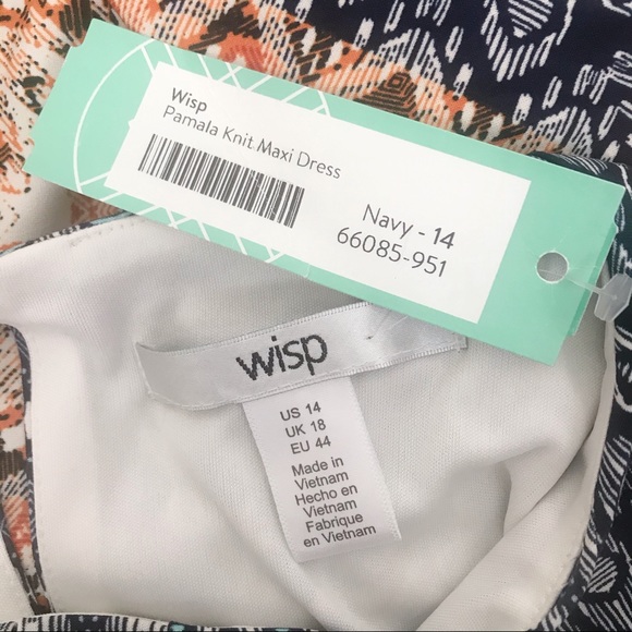 NWT Wisp Stitch Fix Pamela Printed Knit Maxi Dress - Picture 6 of 7